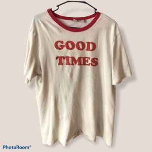 Good times loose fitting oversized graphic t-shirt